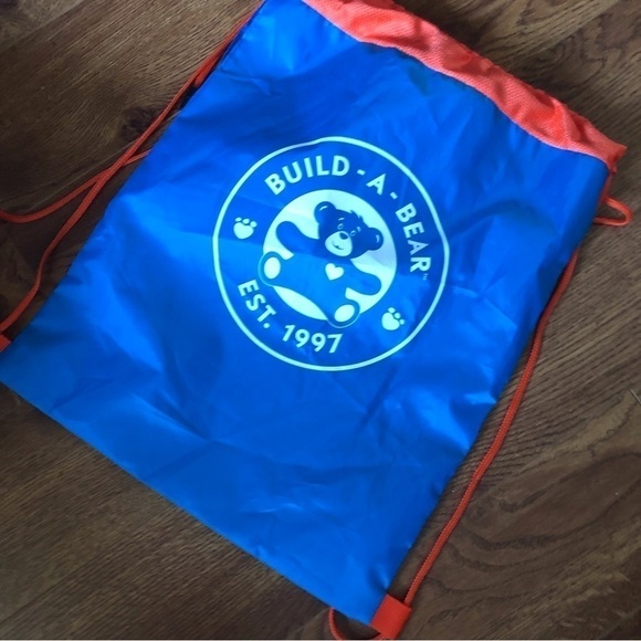 Build a Bear blue and orange drawstring bag - Picture 1 of 2